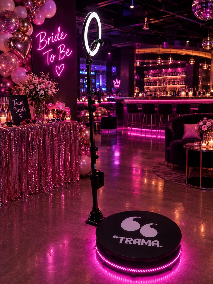 Photobooth 360 con ambiente de fiesta